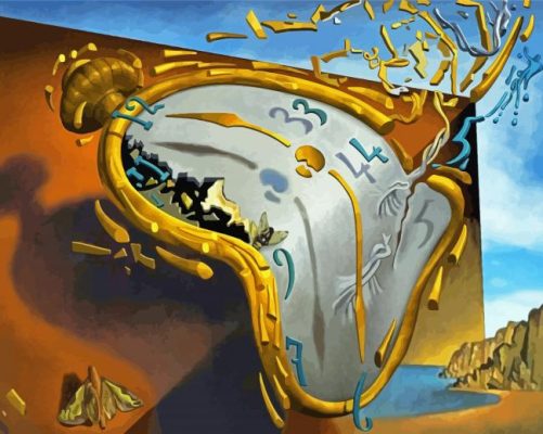 Melting Clock Salvador Dali paint by numebrs