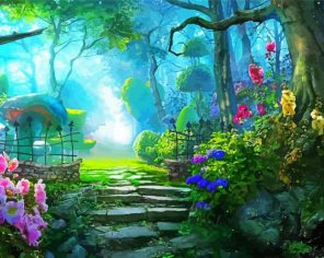 Peaceful Mystical Forest paint by numbers