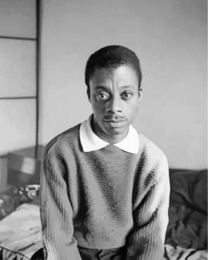 Young James Baldwin paint by number