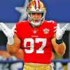 49ers Player Nick Bosa paint by numbers