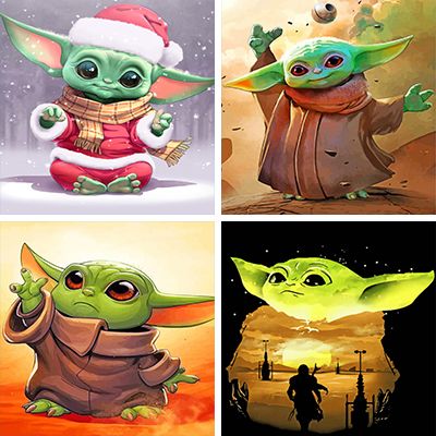Baby Yoda  painting by Numbers