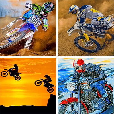 Biker paint by Numbers