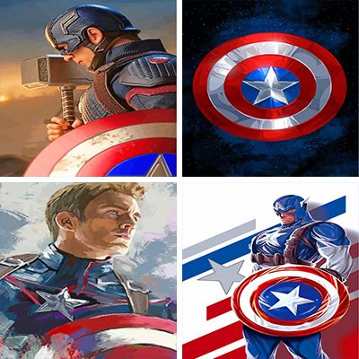 captain america - Paint by numbers - Numeral Paint