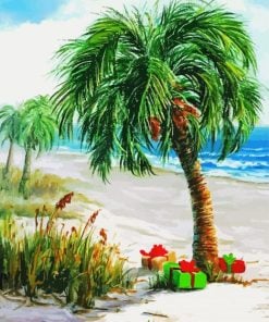 Christmas Palm paint by numbers