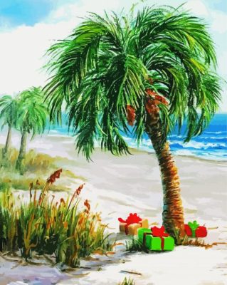 Christmas Palm paint by numbers