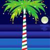 Christmas Palm Tree paint by numbers
