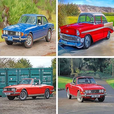 Classic Cars painting by Numbers  