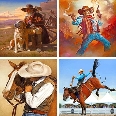Cowboy paint by Numbers