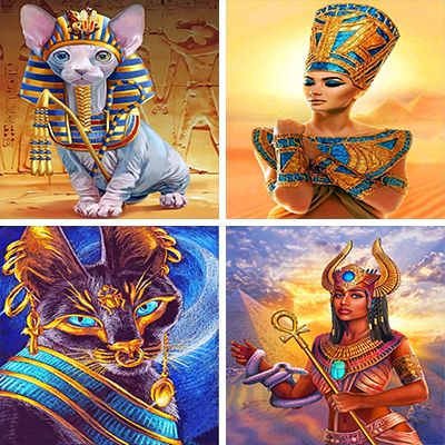 Egyptian painting by Numbers  