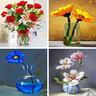 Flower  in vase Paint by Numbers