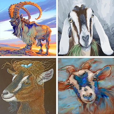 Goats painting by Numbers