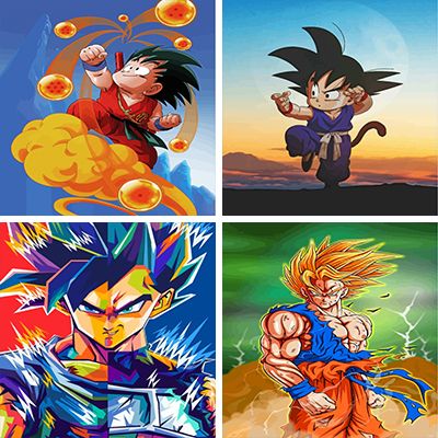 Goku painting by Numbers 