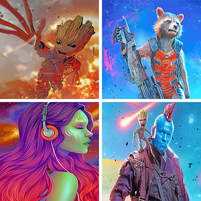 Guardian Of The  Galaxy Paint by Numbers 