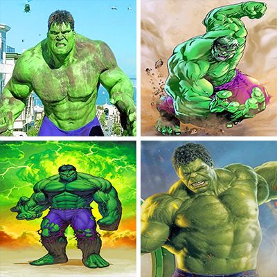 Hulk painting by Numbers    
