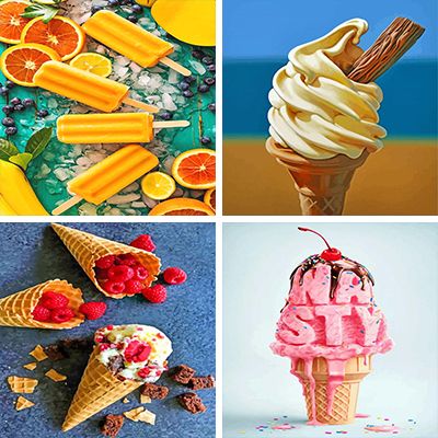 Ice Creams Painting  by Numbers