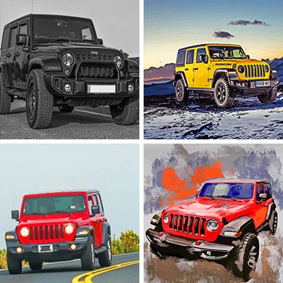 Jeep painting by Numbers     