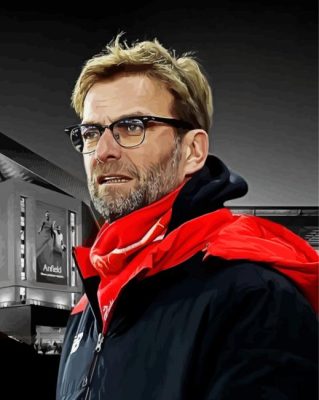 The Football Manager Jurgen Klopp paint by numbers