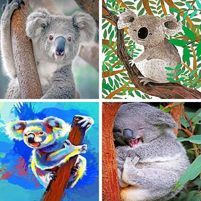 Koalas Painting by Numbers