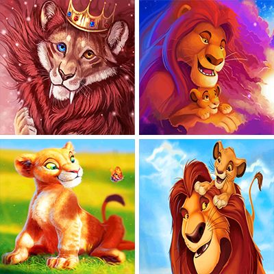 Lion King painting by Numbers   