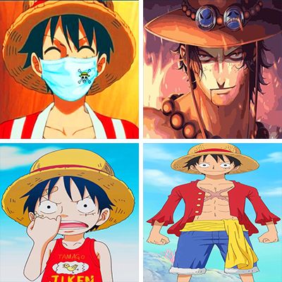 Luffy paint by Numbers