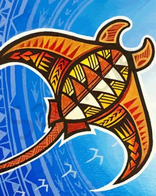 Manta Ray Illustration paint by numbers