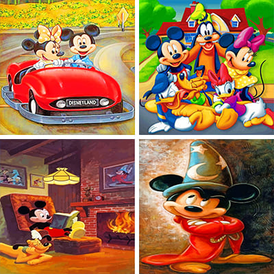 Mickey Mouse Painting by Numbers