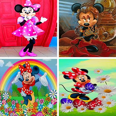 Minnie Mouse painting by Numbers  