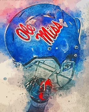 Ole Miss Helmets Paint by numbers