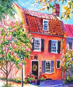 Pink House paint by numbers