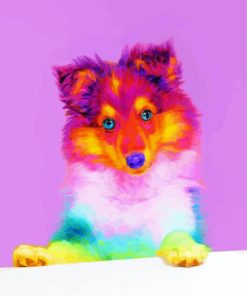Rainbow Dog paint by numbers