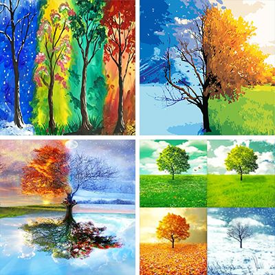 Seasons - Paint by numbers - Numeral Paint