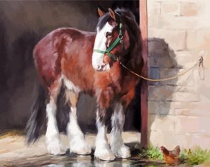 Shire Horse paint by numbers