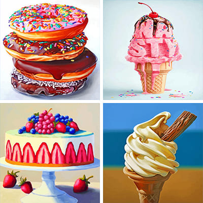 Sweets paint by Numbers    