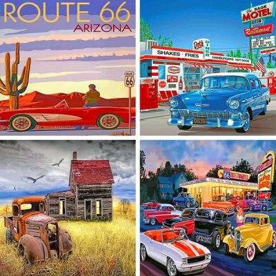 Vehicles   Painting by numbers 