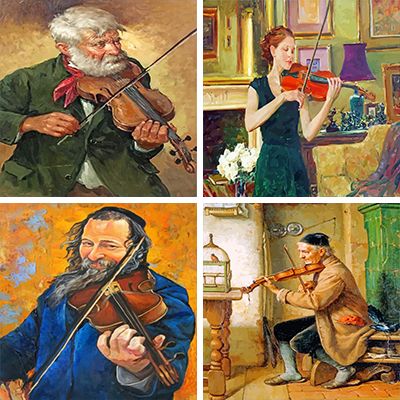 Violinist painting by Numbers 