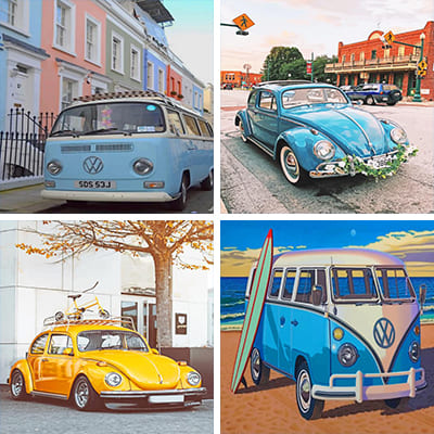 Volkswagen painting by Numbers 