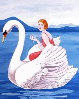 Woman And Swan paint by numbers