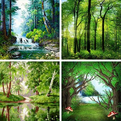 Woodlands painting by Numbers