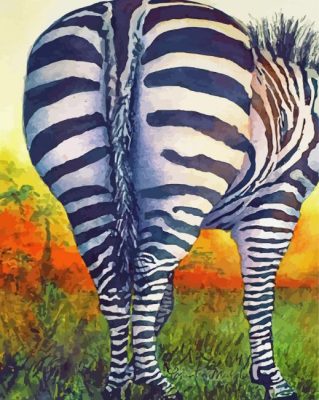 Zebra Back paint by number