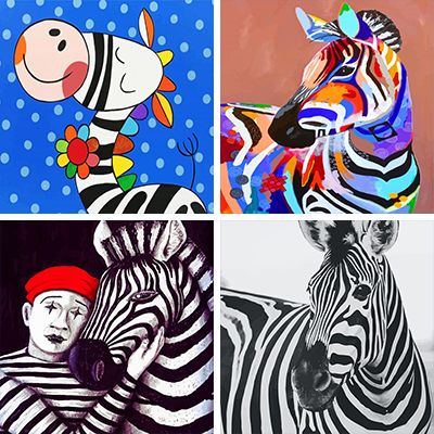 Zebras paint by Numbers