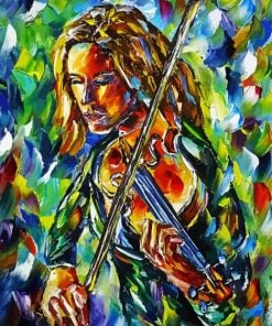 Abstract Violinist Lady paint by numbers