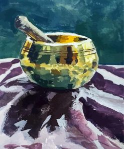 Abstract Singing Bowl paint by numbers