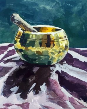 Abstract Singing Bowl paint by numbers