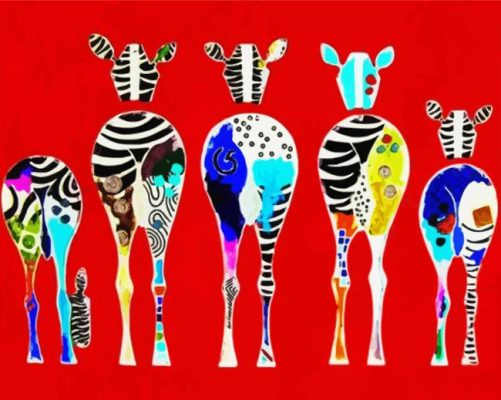 Abstract Zebra Butts paint by numbers