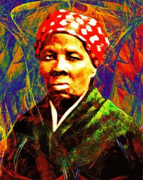 Abstract Harriet Tubman paint by numbers