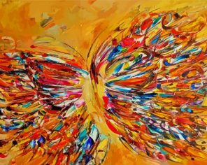 Abstract Butterfly paint by numbers