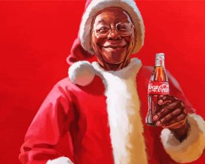 Brown Santa And Coca Cola paint by numbers