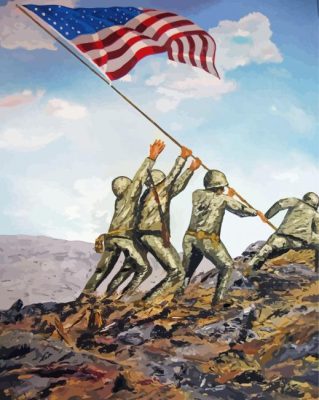 Aesthetic Iwo Jima paint by numbers