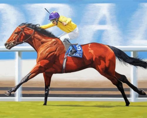 Aesthetic Race Horse  paint by numbers