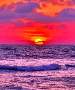 Red Sunset paint by numbers